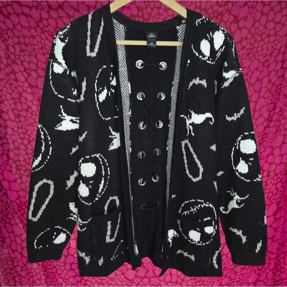 Disney Black and White Nightmare Before Christmas Cardigan